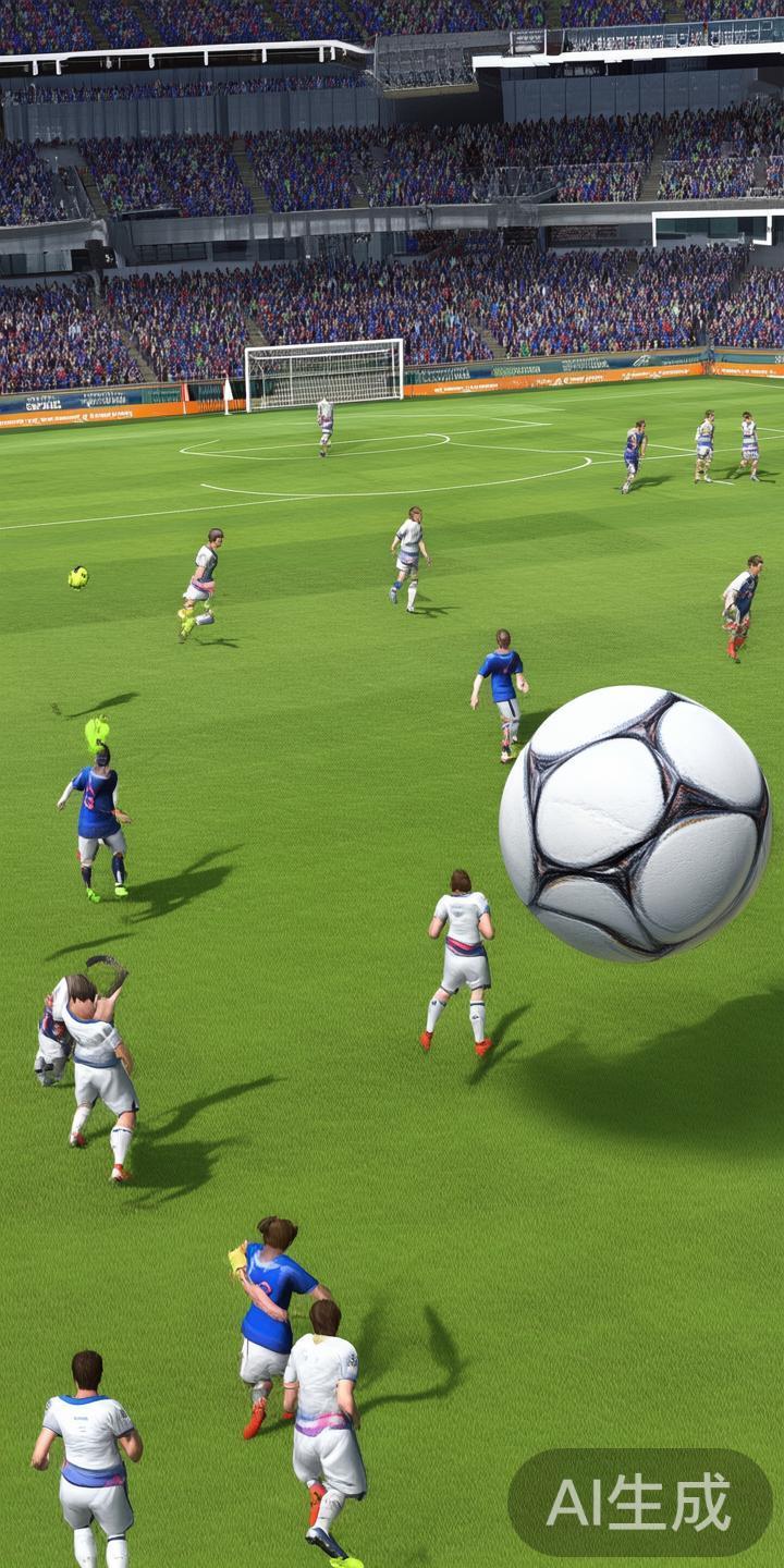 虚拟足球比赛：玩家可以组建自己的球队，通过操作或策